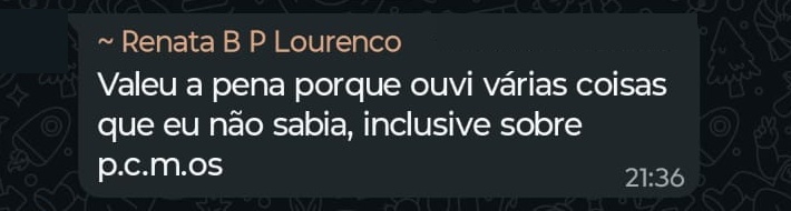 Depoimento de participante