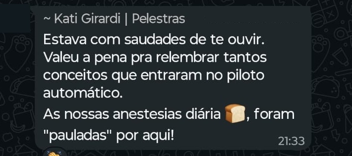 Depoimento de participante